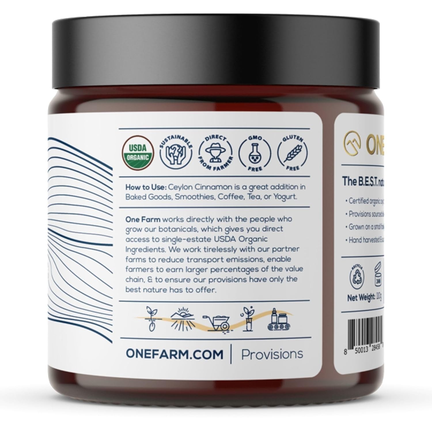 Organic Ceylon Cinnamon Powder – Organic, Non-GMO, Kosher & USDA Certified