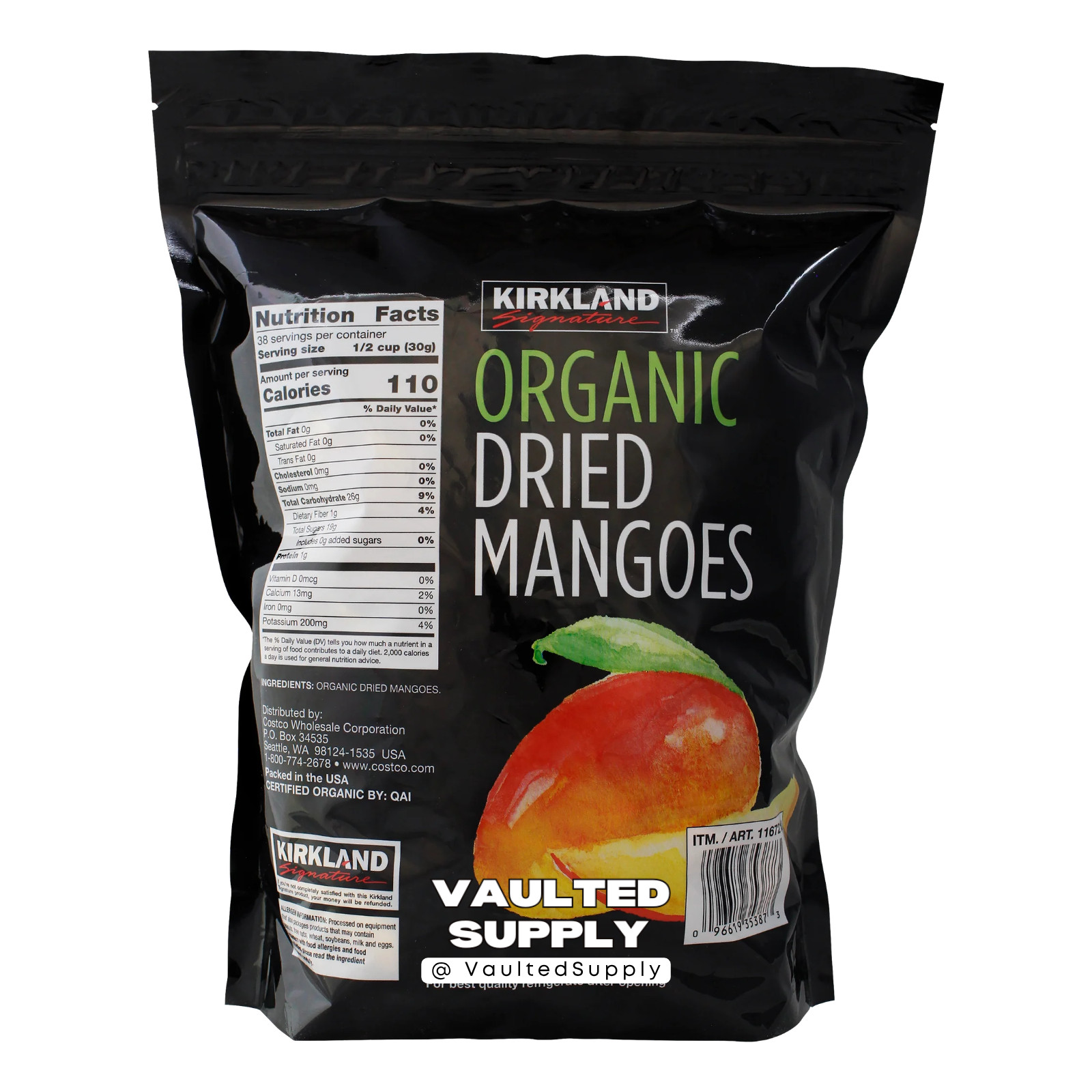 Kirkland Organic Dried Mangoes 2 Pack 2.5lb Each Costco Size Unsweetened