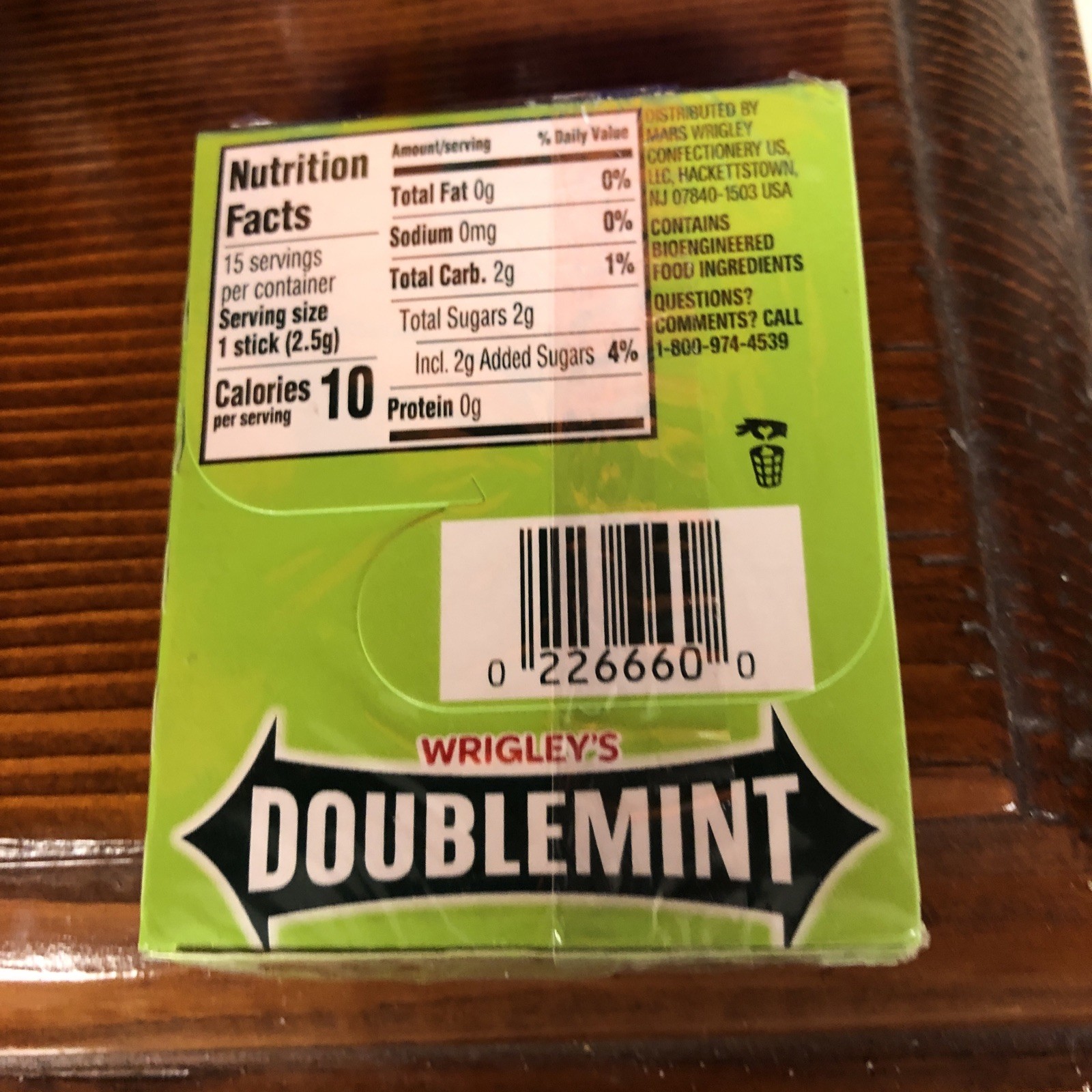 Wrigley’s Doublemint 8-15 Stick Packs (120 sticks) BB 01/12/27+