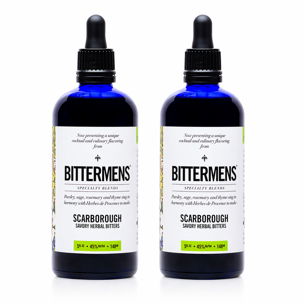 Bittermens Scarborough Bitters -2 Pack, Savory Herbal Cocktail Bar Free Shipping