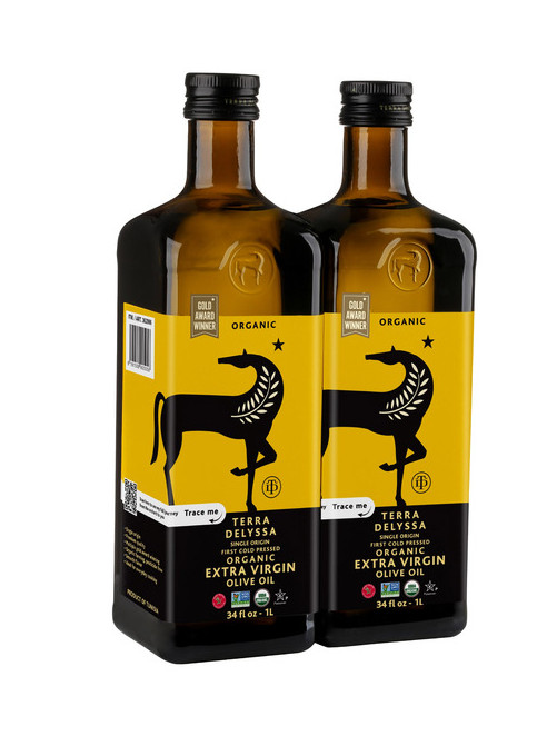 Terra Delyssa Organic High Quality Extra Virgin Olive Oil – 1L (Pack of 2)