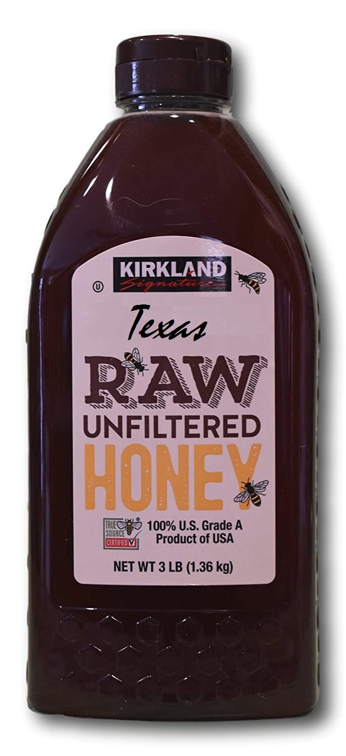 Kirkland Signature Texas Raw Unfiltered Honey, 100% Grade A (3 Pounds)