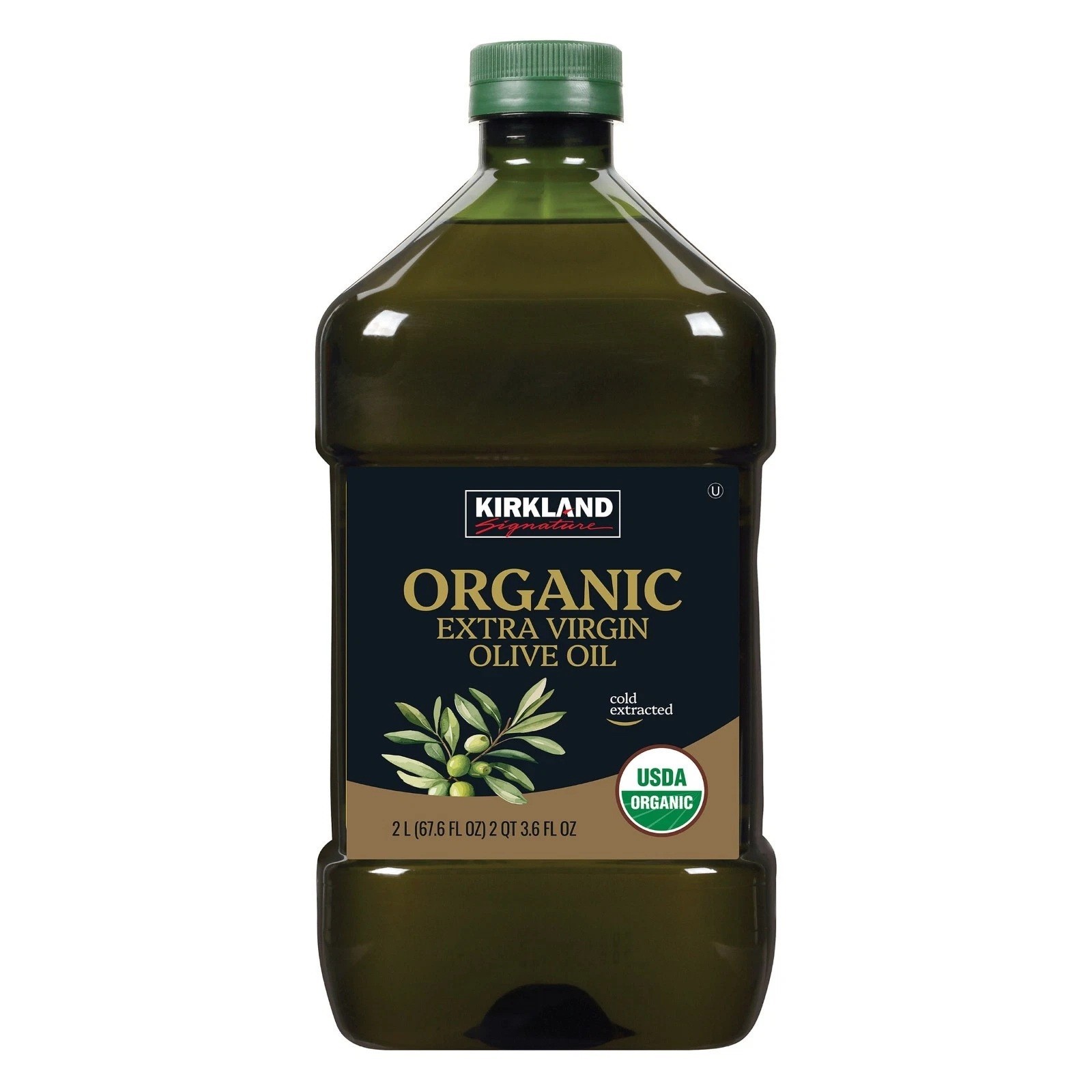 2 BOTTLES Kirkland Signature, Organic Extra Virgin Olive Oil, 68 fl oz /2 Liters
