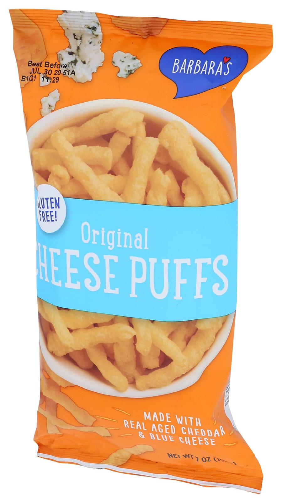 Barbara’s Bakery Original Cheese Puffs 7Oz Pack Puffed Snack No Artificial Ad…