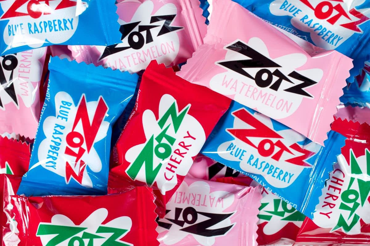 Zotz Fizzy Candy 46 Count Assorted Fruit Flavors Sweet Sour Treats Since 1970
