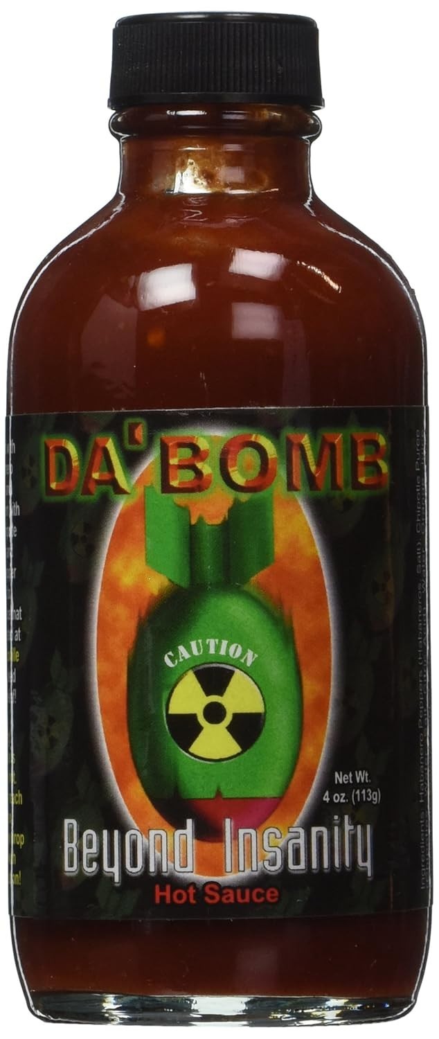 Da Bomb 135,600 Scoville Unit Hot Sauce – Versatile 4 Oz Flavor Explosion