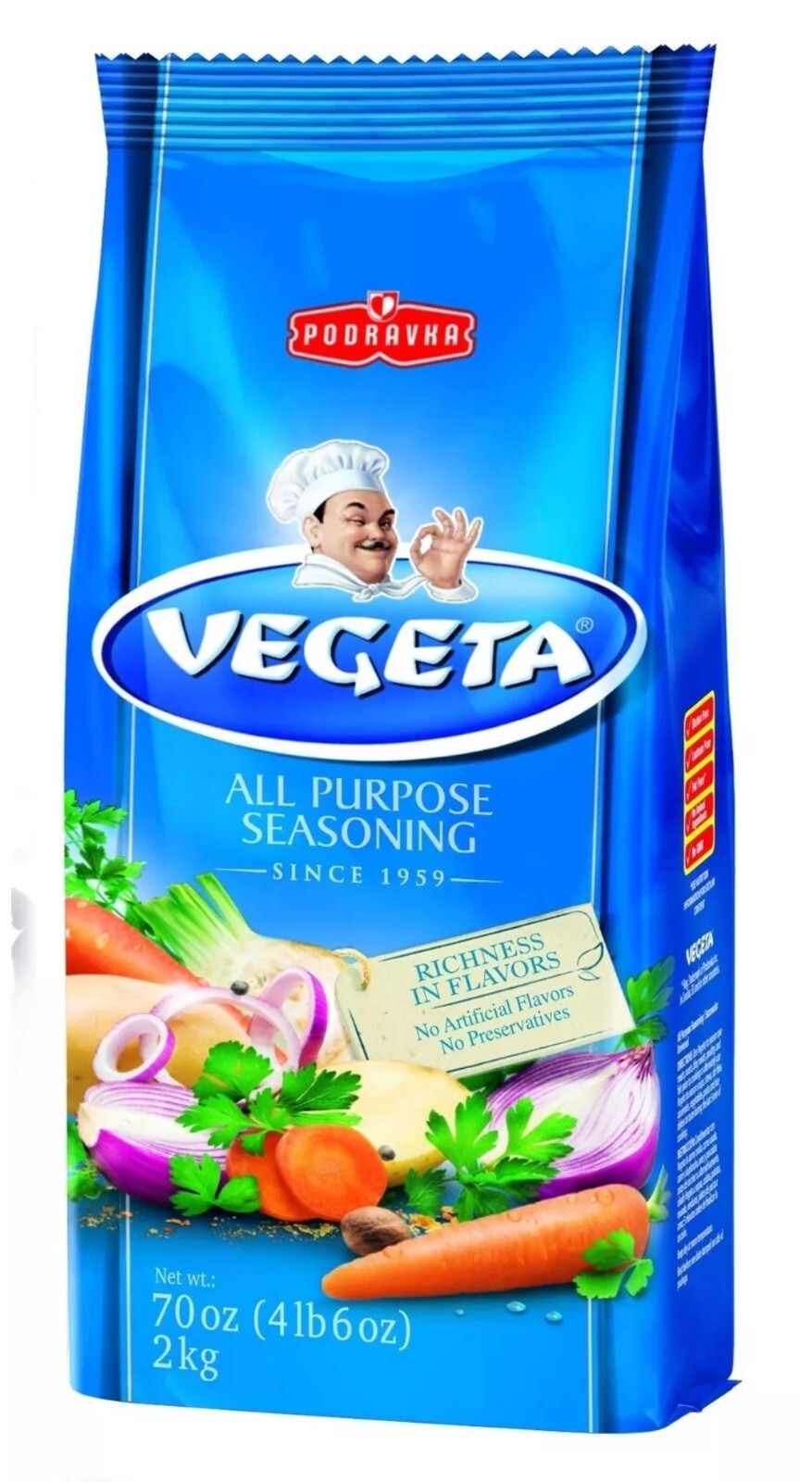 Vegeta All Purpose Seasoning and Soup Mix, 70 Ounce Bag
