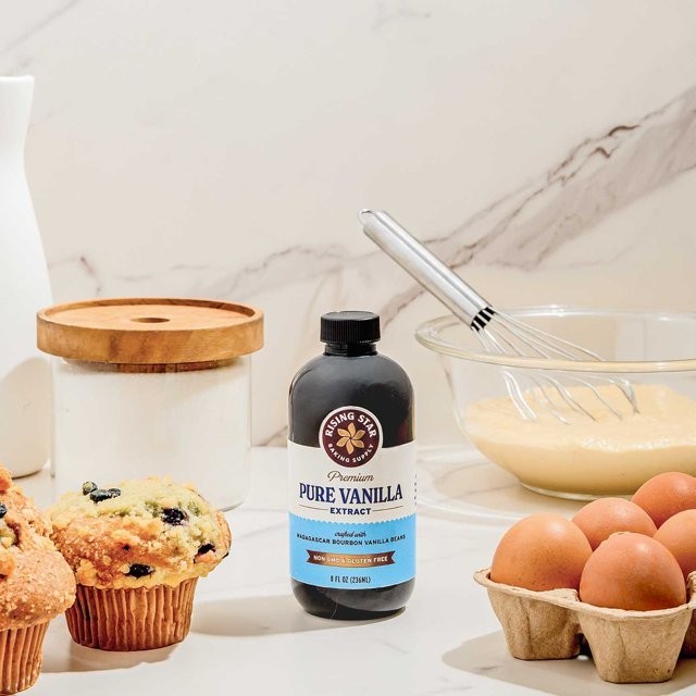 Rising Star Baking Supply Pure Vanilla Extract 8 fl oz Premium Baking Flavor