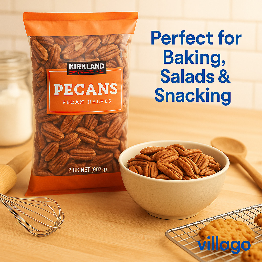 Kirkland Signature Pecan Halves 5 Bags (10 lbs) | US #1 Fancy Kosher Nuts