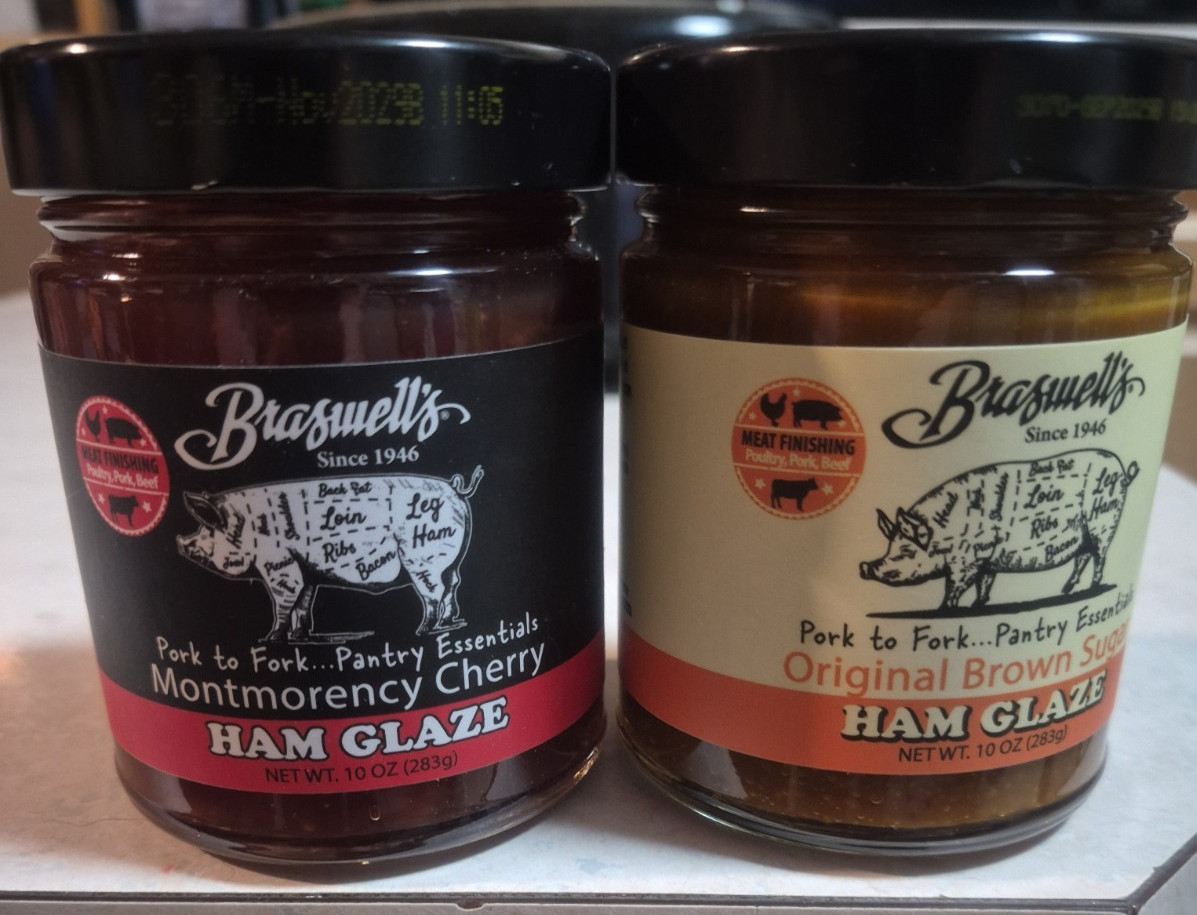 2 Braswells Montmorency Cherry Ham Glaze & Original Brown Sugar 10 Oz 11-12/2029