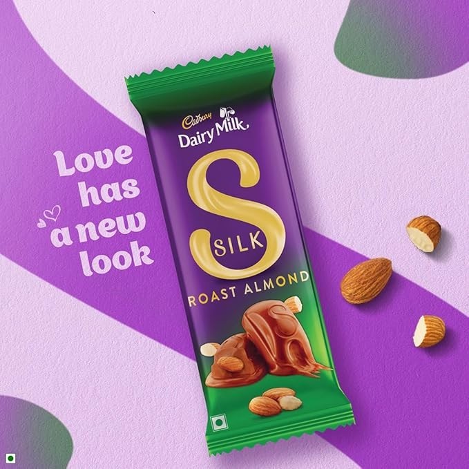Cadbury Dairy Milk Silk Roast Almond Chocolate Bar,52 Grams | Pack of 10