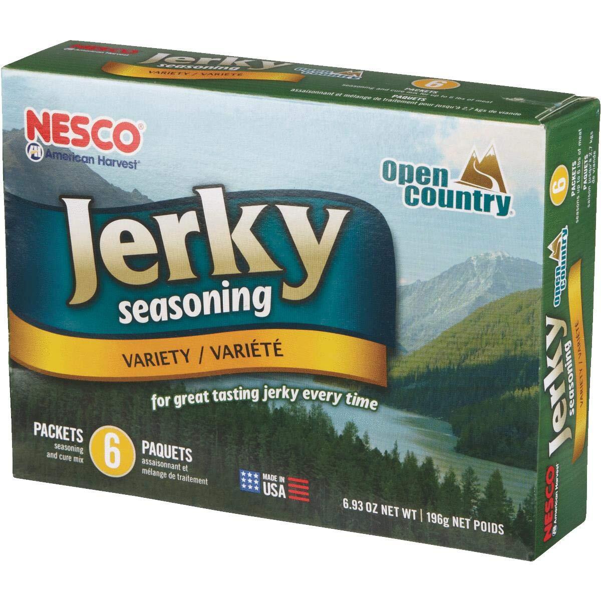Jerky Seasoning Pack 6 Ounce Set Original Hot Spicy Teriyaki 3 Flavors
