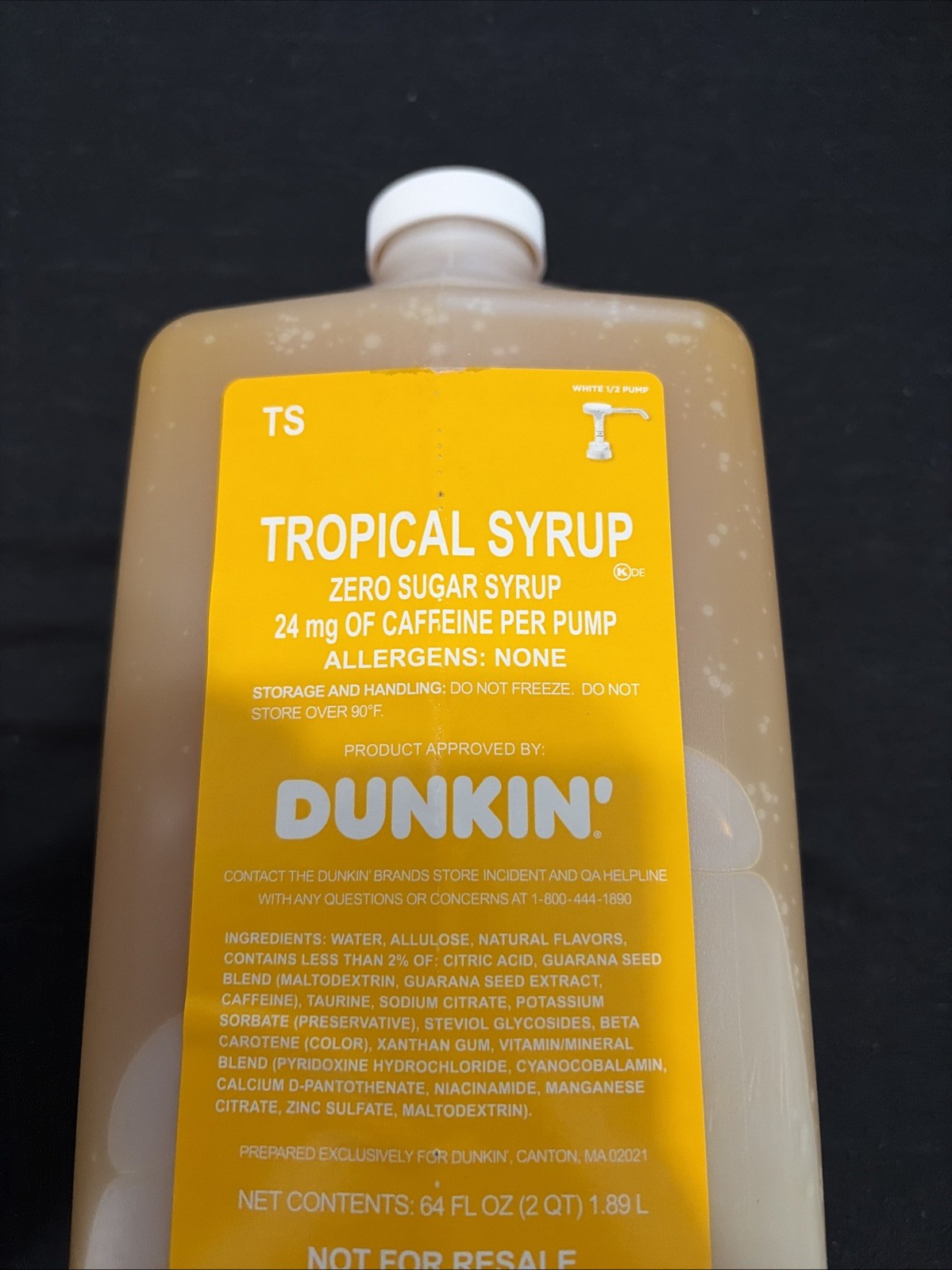 Dunkin’ Energy Tropical Flavored Syrup 64Oz With Pump