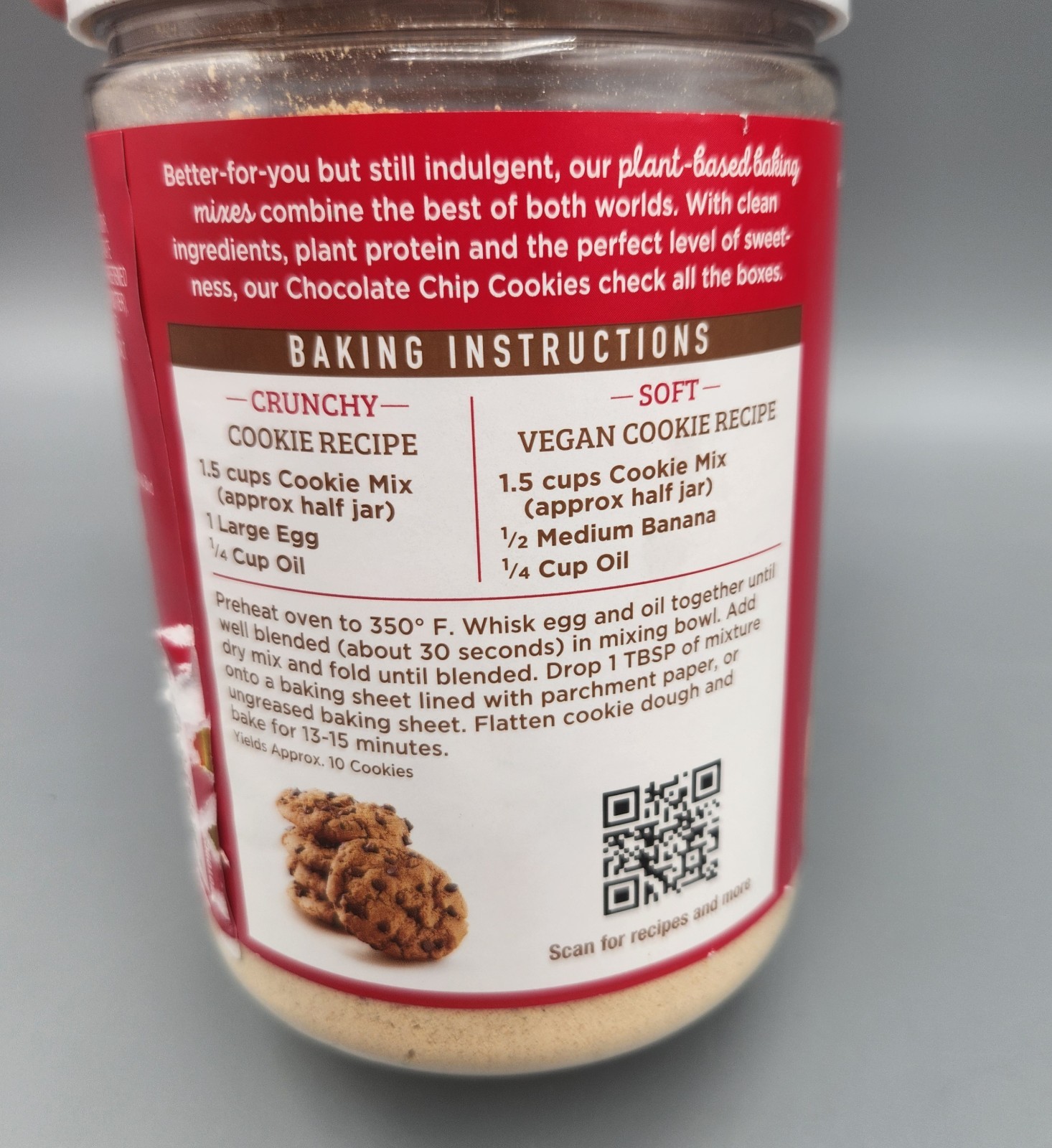 PB2 Foods Chocolate Chip Cookie Mix with Peanut Powder, 16 oz (454 g)