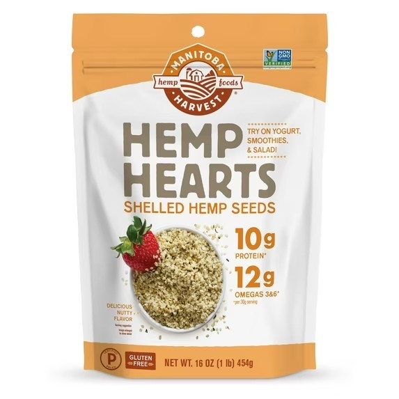 Manitoba Harvest Hemp Hearts Shelled Hemp Seeds, 16Oz, 10G Plant Based Protein