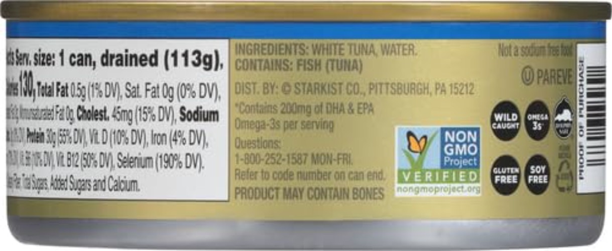 Paleo Friendly Chunk White Albacore Tuna – 4.5 oz Cans (Pack of 5) – Easy Snack