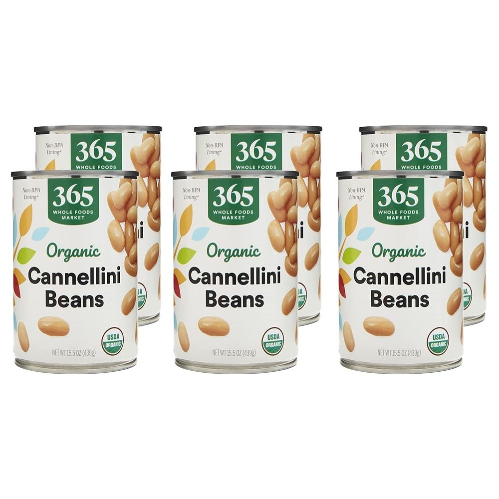 Organic Cannellini Beans,15.5 Ounce,Pack of 6