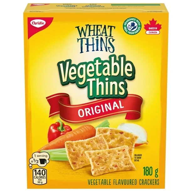 3 x Vegetable Thins Original Crackers 200g/7oz Each Canada FRESH & DELICIOUS!