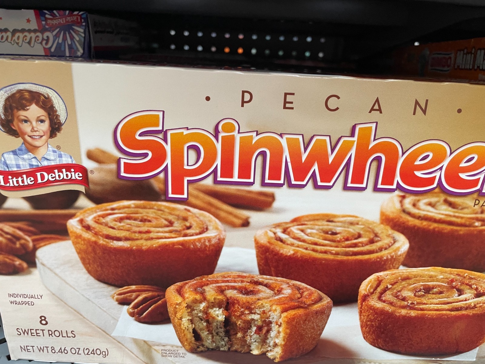 5 Pack Little Debbie Pecan Spinwheels Sweet Rolls 8.46oz Boxes Cinnamon Pastries