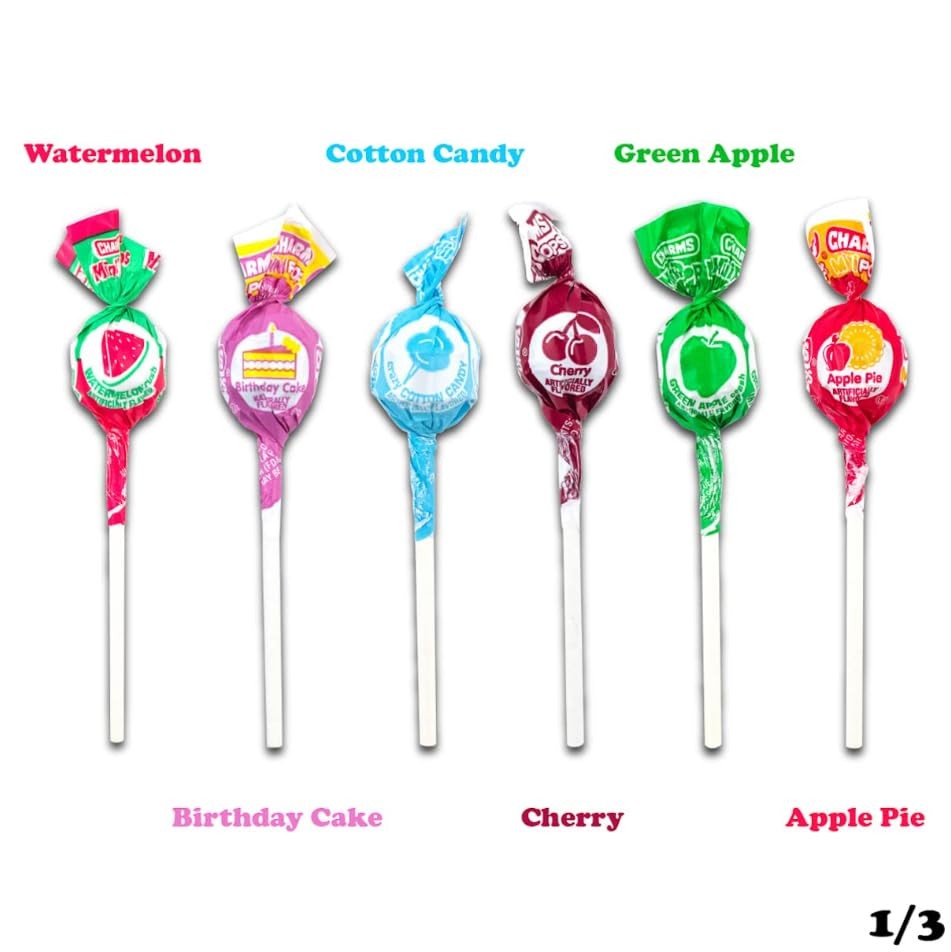 Charms Mini Pops – 4.5 lb Bag of Individually Wrapped Fruity Hard Candy Lollipop