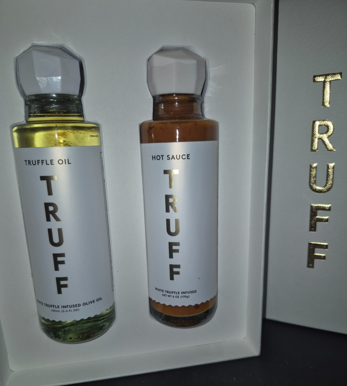 Truff Olive Oil & Hot Sauce Set, White Truffle Infused, New & Sealed! exp 3/2026