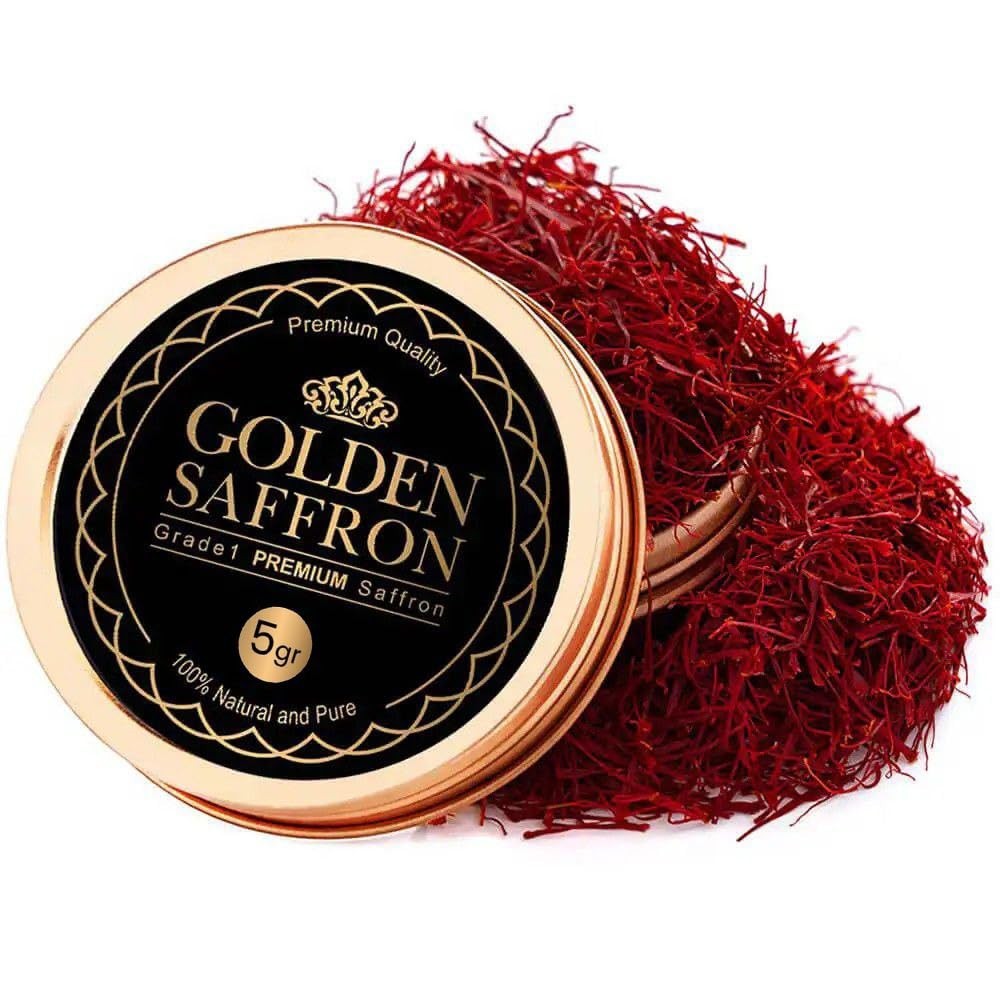 All Red Saffron Threads Grade A+ 5g Pure Non-GMO for Cooking Teas