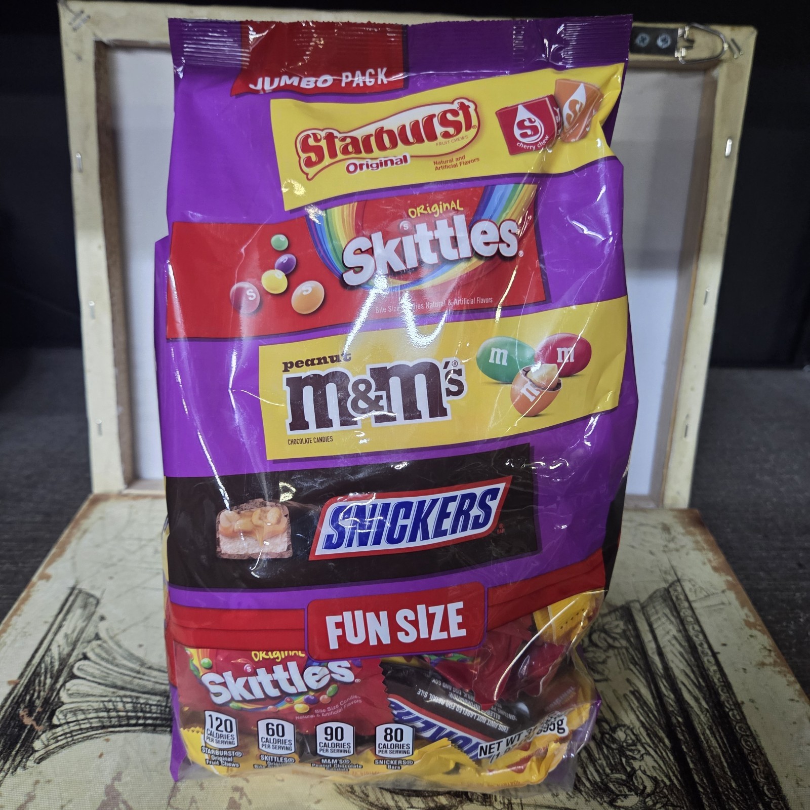 Lot Of 4 Jumbo Bag Fun Size Choc & Candy Asst Bags 1.97lb Snickers+ Ex.03-2027