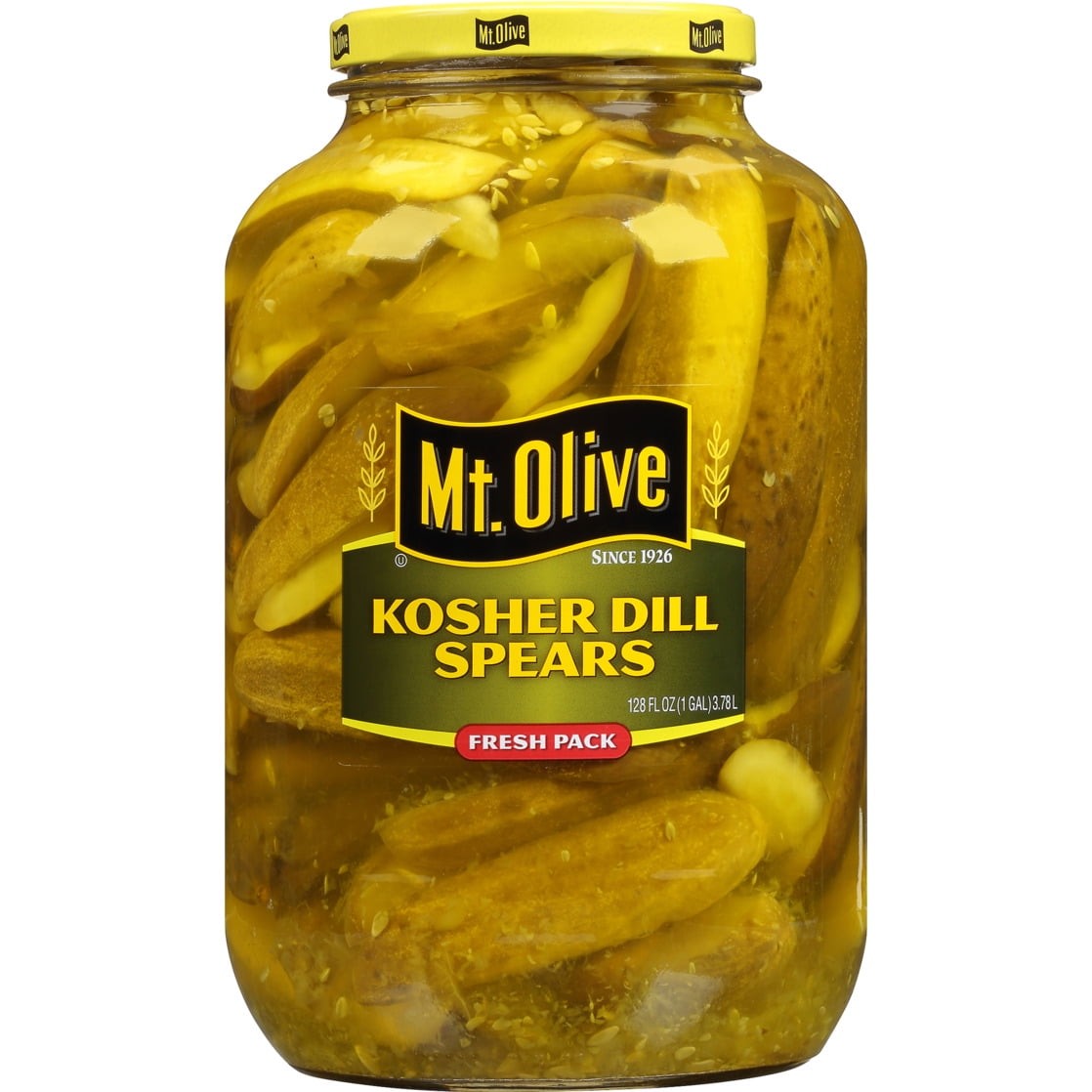 Mt. Olive Kosher Dill Spears fresh Pack Pickles – 128 fl Oz JAR…