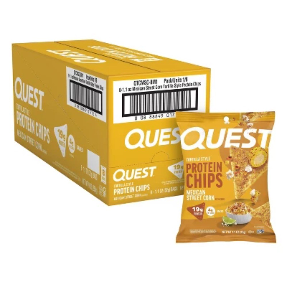 Quest Mexican Corn Protein Chips, 1.1oz, 8ct, 19g Protein