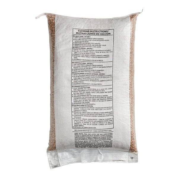 50 lb. Dry Garbanzo Beans Bulk Bag Dried Chickpeas Pantry Restaurant Food Supply