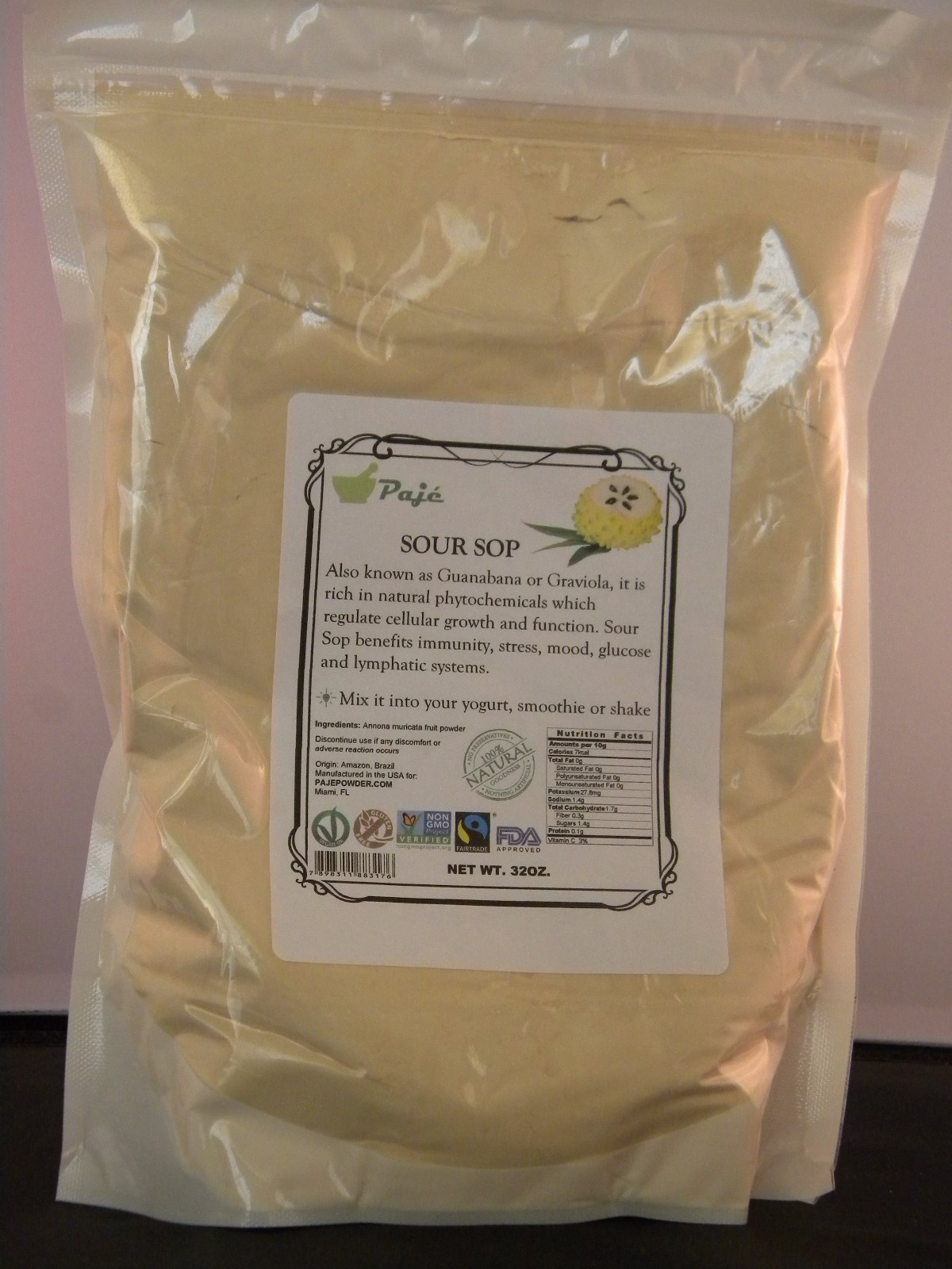 GRAVIOLA powder 4oz 8oz 16oz 32oz 4lb 5lb 10lb Guanabana SOURSOP – Paje