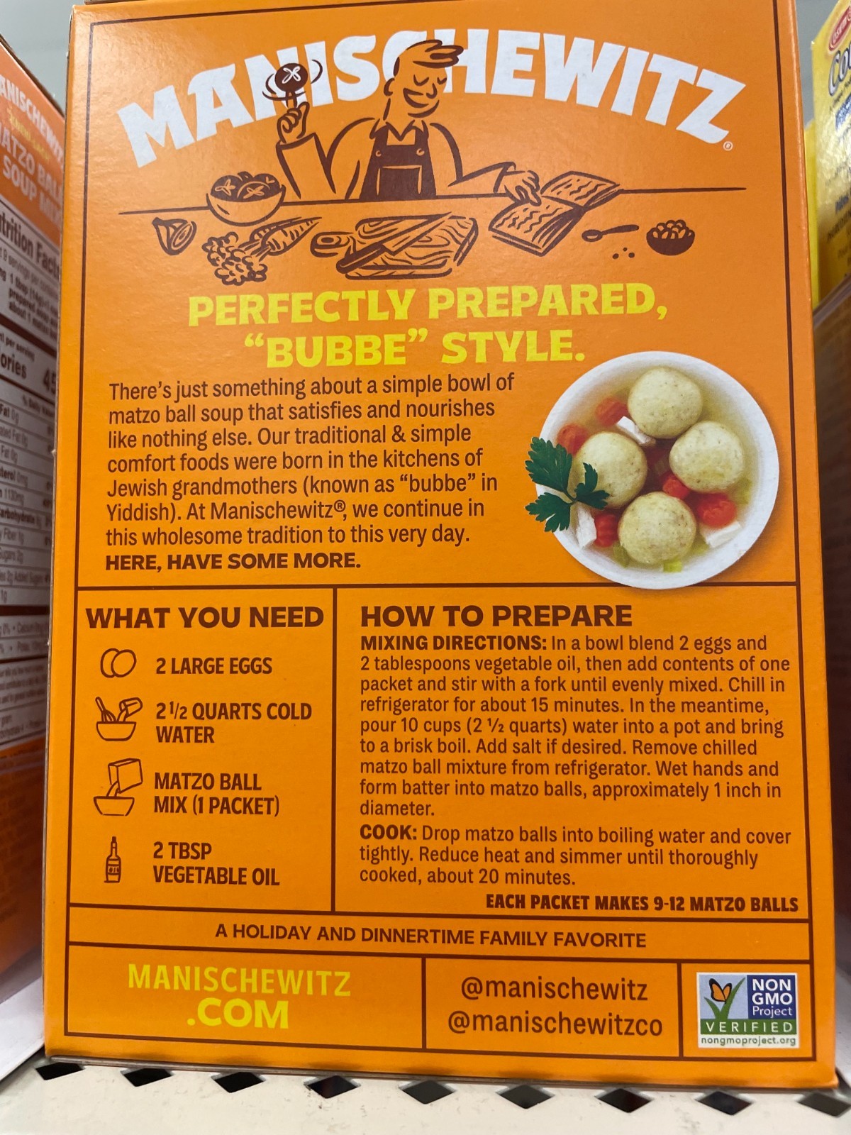 Manischewitz Matzo Ball Mix Original 5 oz (Pack of 6) Kosher Passover Soup Mix