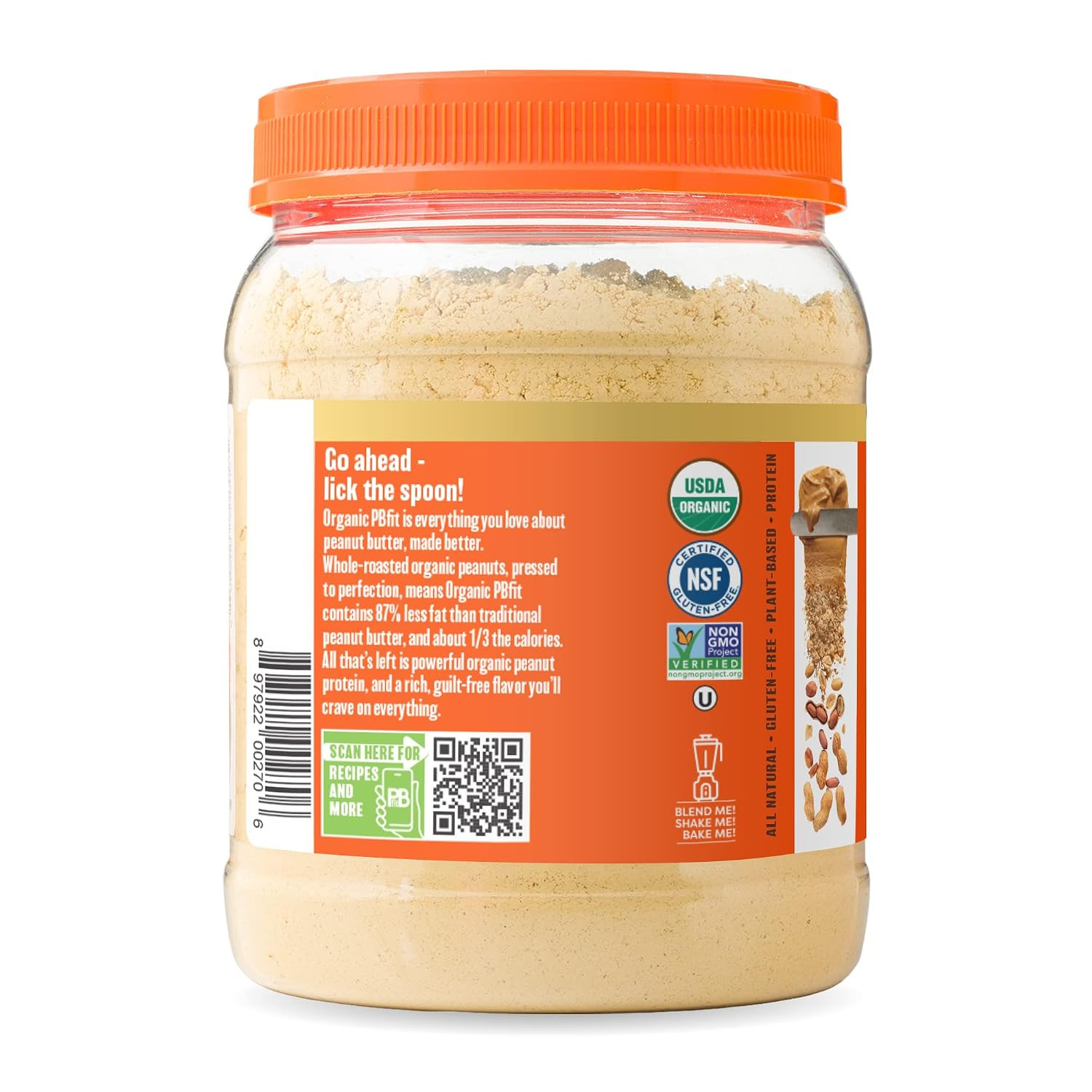 30 Ounce Organic Peanut Butter Powder, Powdered Peanut Spread from Real Roasted