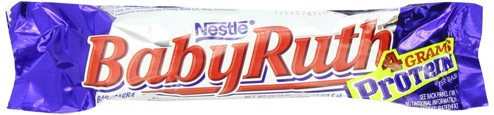 Baby Ruth Chocolate Bar, 2.1 Ounce Bars (Pack of 24) 24 Count 1)