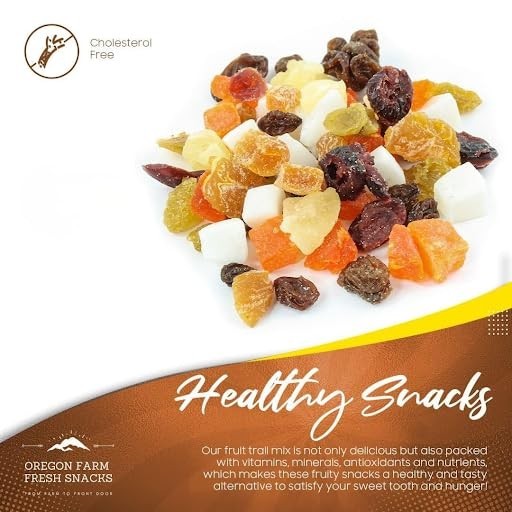 Farm Fresh Dried Fruit Snack Mix – Cranberries, Coconut, Mango & Raisins – 24oz
