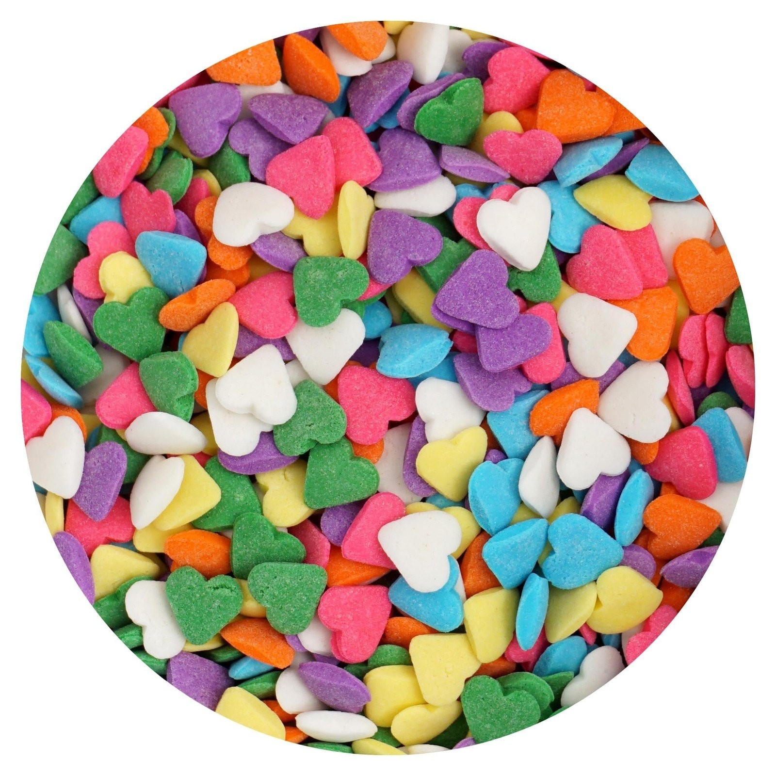 Multi Color Confetti Mix Heart Sprinkles 3.28 oz, Rainbow Heart Sprinkles For…