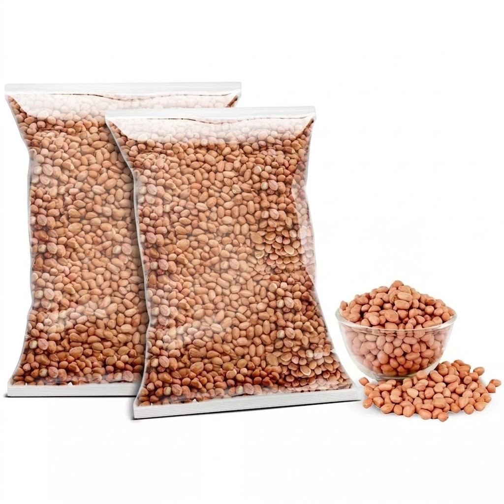 Raw Groundnut with Skin, Fresh Whole Raw Peanuts, 100% Natural Peanut 80oz 5lbs