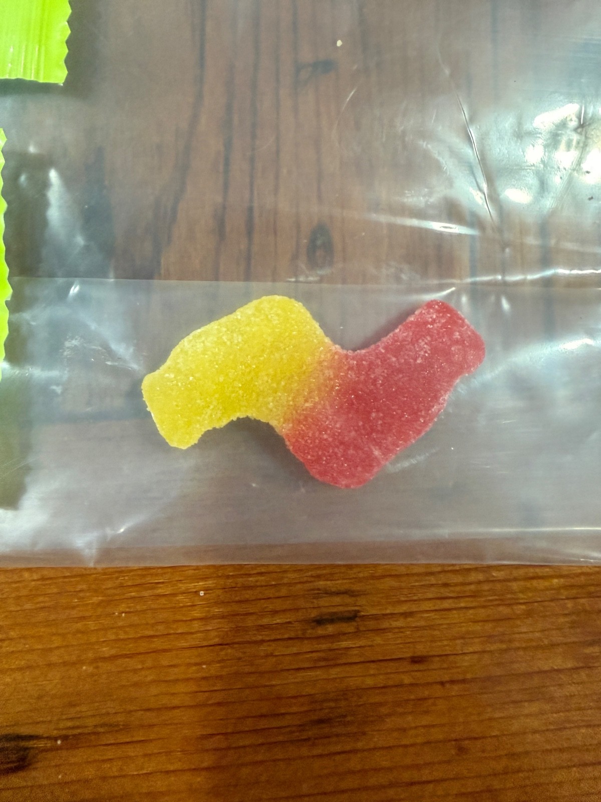Rare Sour Patch Kid Factory error red and yellow lightning bolt