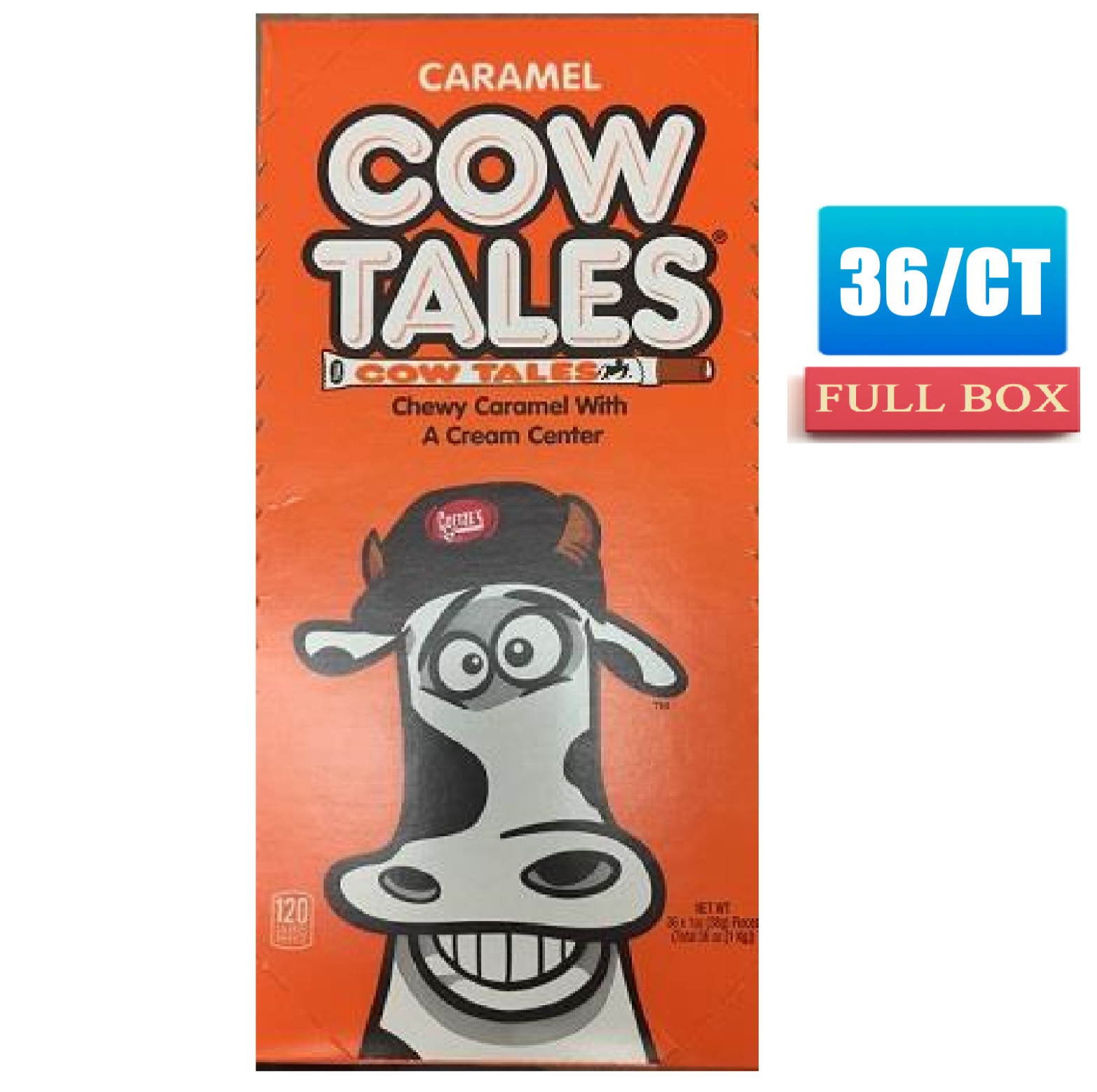 36x Count Goetze’s Cow Tales Chewy Caramel With A Creme Center, 1oz