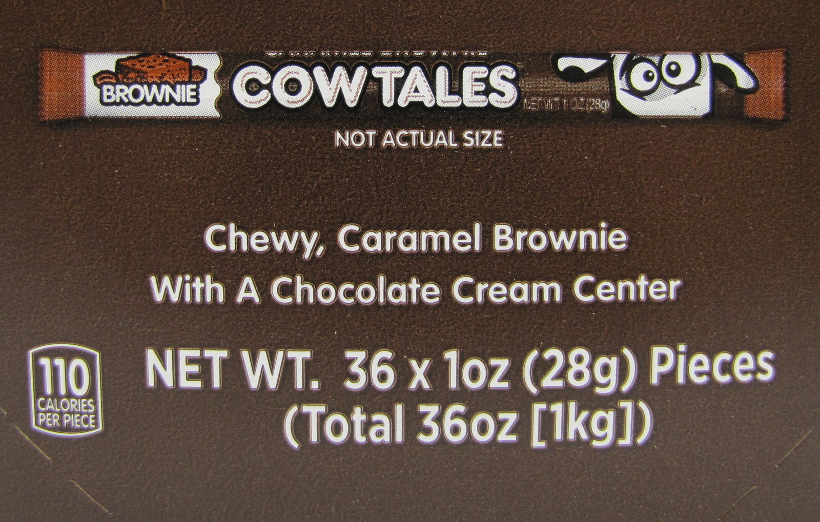Cowtales Cow Tales Chocolate Caramel Brownie Candy 36 Ct Cowtails Bulk 2.25 LBS
