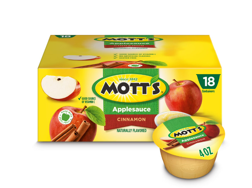 Mott’s Cinnamon Applesauce, 4 Ounce Cups, 18 Count FREE SHIPPING