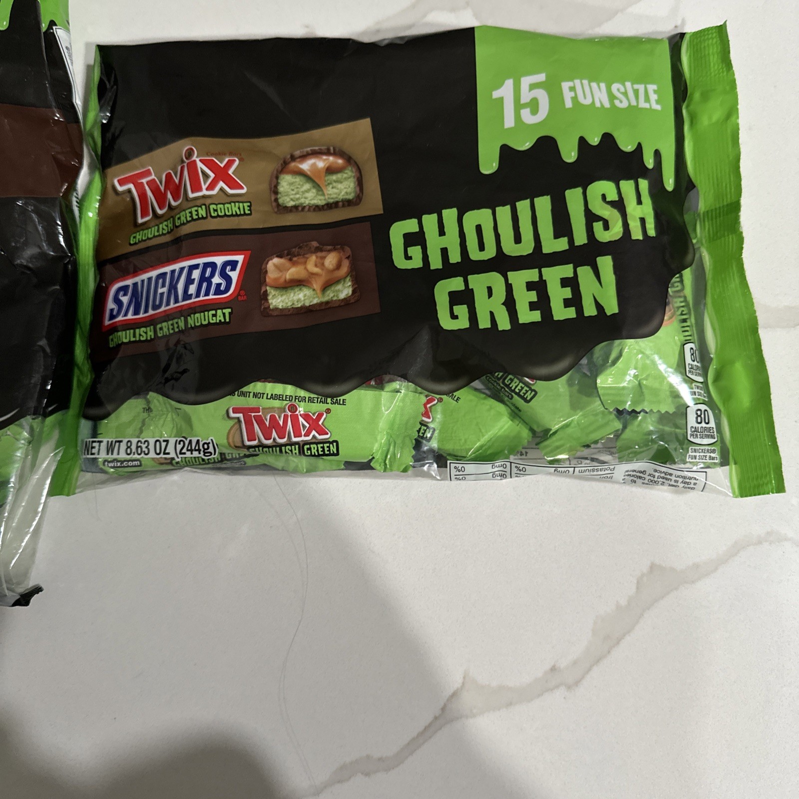 Ghoulish Green TWIX & SNICKERS Halloween Edition 50 Fun Size Pieces *BB 4/2026*
