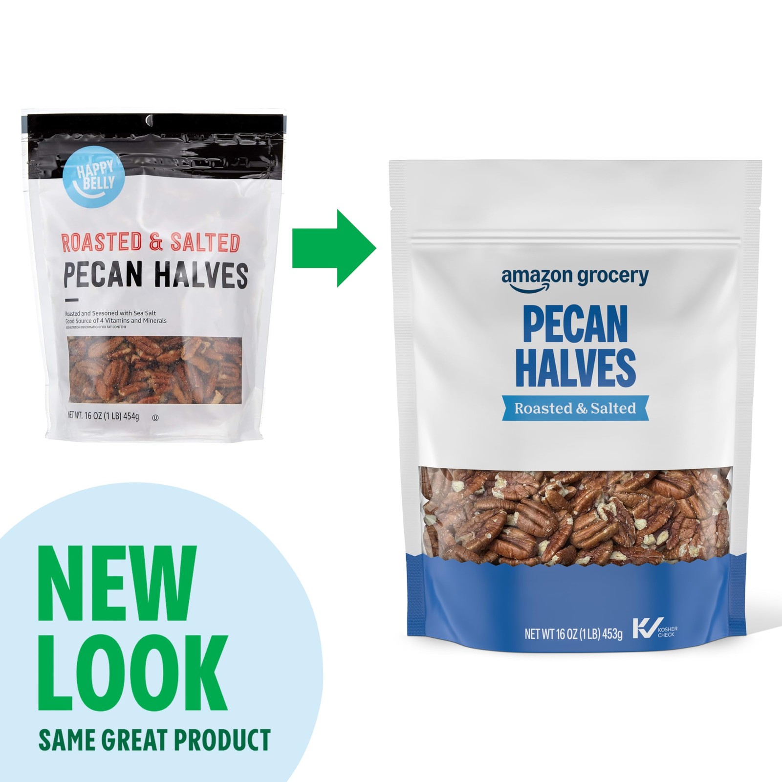 Roasted and Salted Pecan Halves, 16 Ounce
