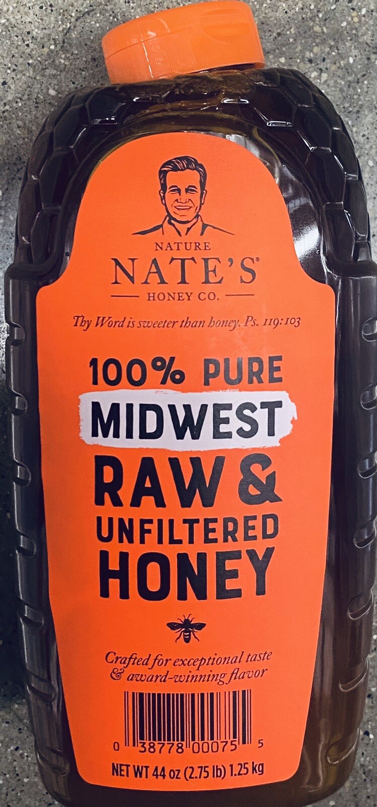 Nature Nate’s 100% Pure MIDWEST Raw & Unfiltered Honey 44 oz Bottle