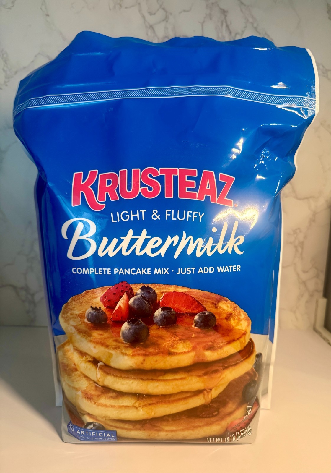 Krusteaz Light & Fluffy Buttermilk Complete Pancake Mix 10 lb Bag – Just Add Wat
