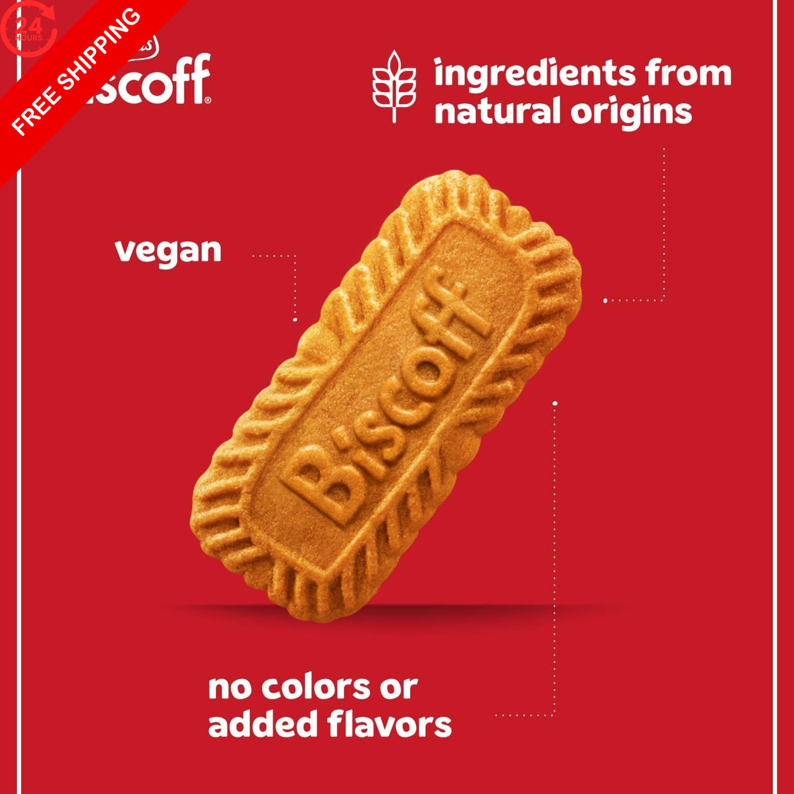 Lotus Biscoff Cookies, Caramelized Biscuit 4.4 Ounce (Pack of 10), brown