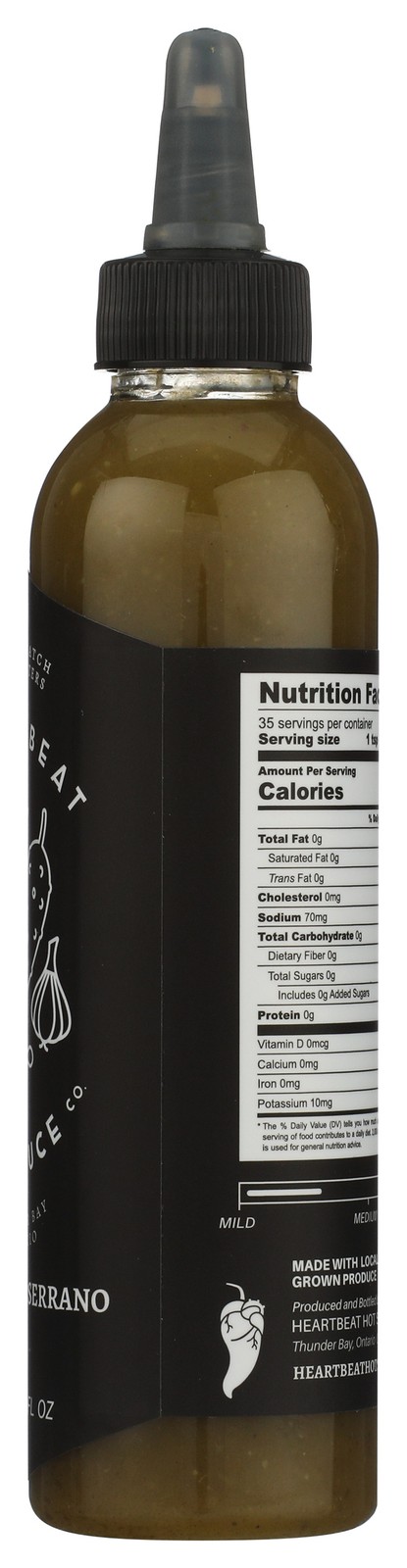 Dill Pickle Serrano Hot Sauce By Heartbeat 177Ml 6 Oz 12 Pack