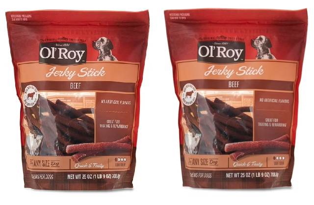 Beef Jerky Sticks for Dogs, 25 oz, All-Natural, High-Protein Dog Treats (Pack-2)