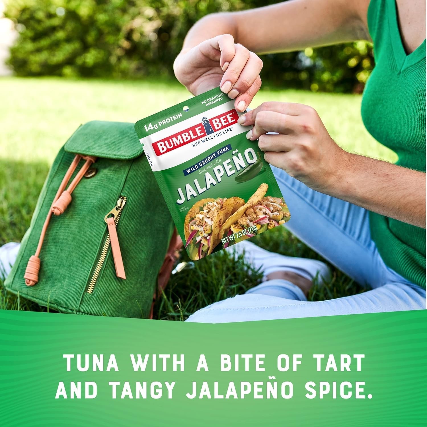 Jalapeno Seasoned Tuna Pouch – Wild Caught and Ready to Eat for Snack, Salad, Ko