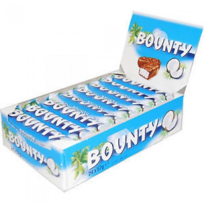 Bounty Bar Milk Chocolate Covered Coconut By Mars, 24-57g-Free priority shipping